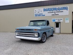 1950s blue Chevrolet Pickup truck front-end