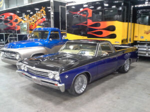 Black and blue 1967 El Camino