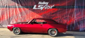 Custom red 1969 Camaro at Holley LSFest