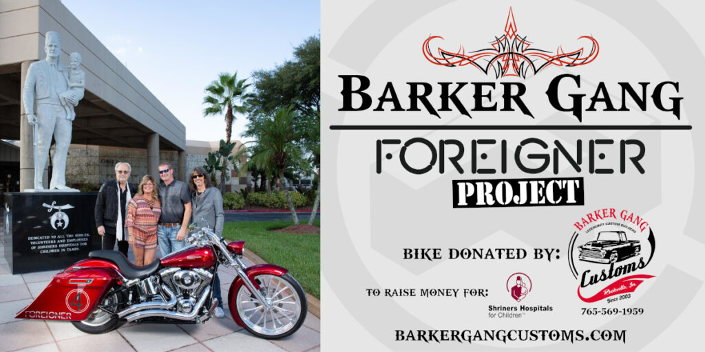 Barker Gang & Foreigner charity project banner