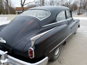 Black classic car rear-end