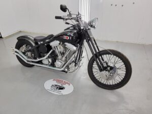 Finished custom Harley Davidson motorcycle for Kelly Hansen