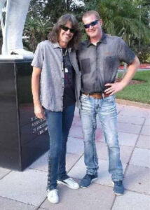 Shawn Barker with Kelly Hansen of Foreigner at Shriners Childrens' hospital