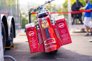 Foreigner & Shriners Children's motorcycle rear-end graphics